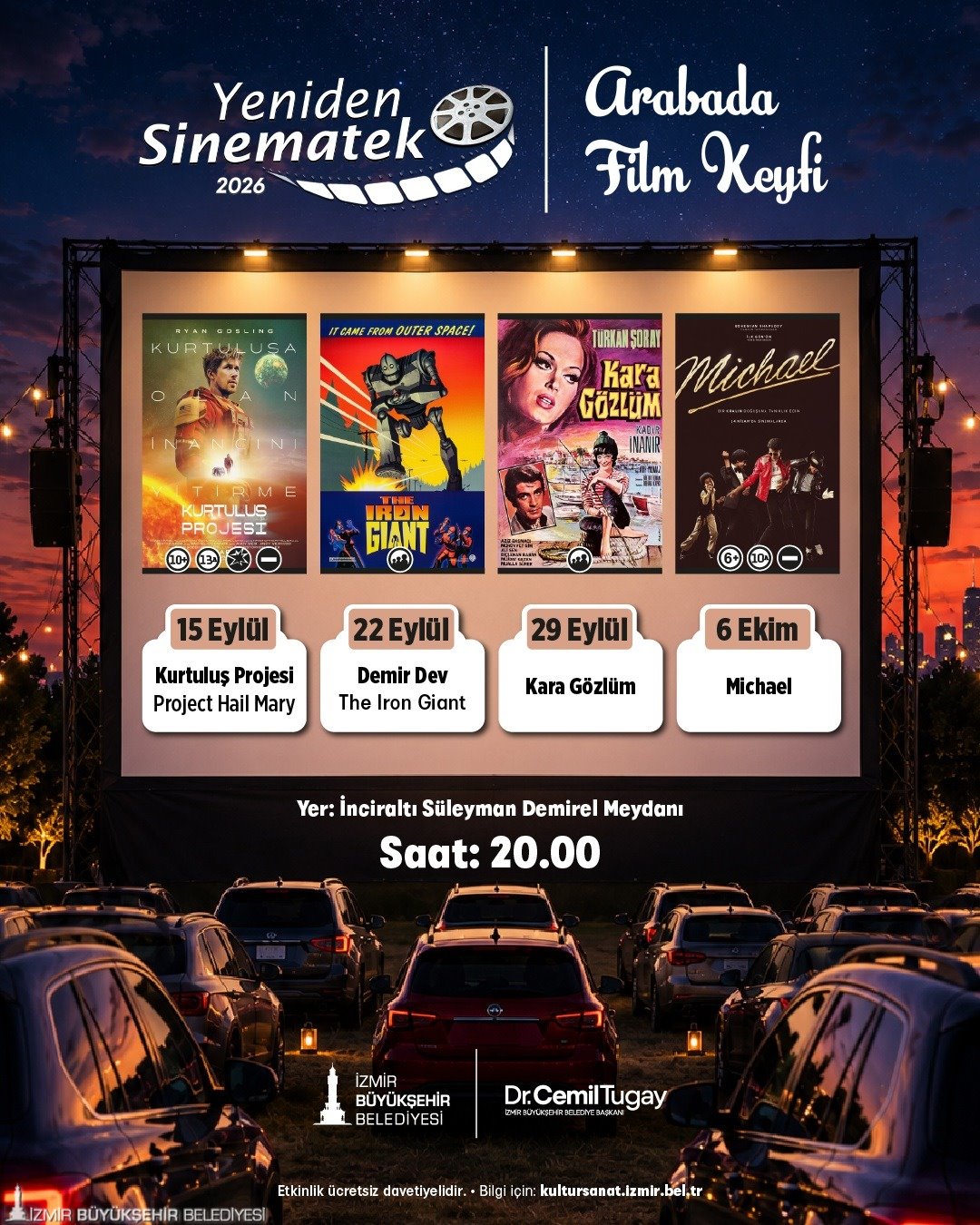 Yeniden Sinematek Arabada Film Keyfi ile nostalji rüzgarı